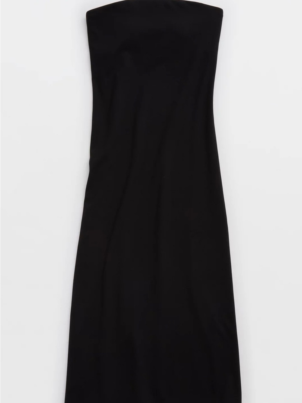 Aerie Strapless Black Midi Dress - Sleek Tube Style - Picture 3 of 4